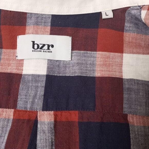 BZR Bruuns Bazaar Plaid Button Down Shirt - Picture 3 of 6